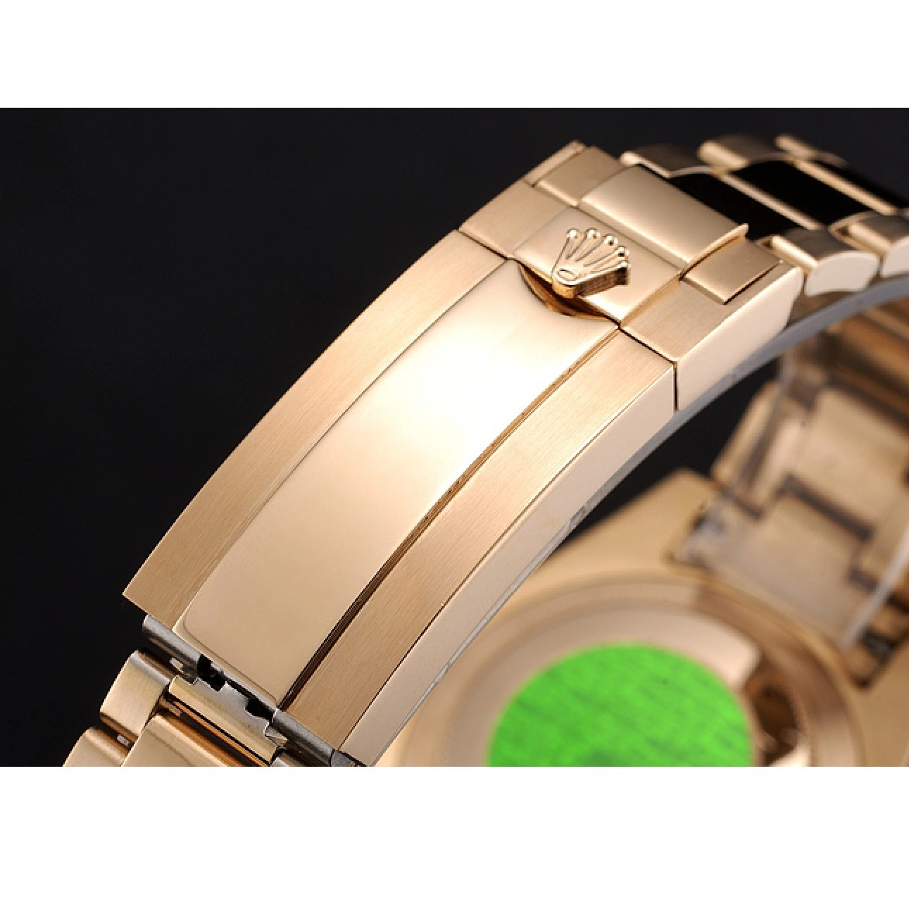 Rolex aaa copy Markings And With Bracelet Gold Gold Bezel Yellow Submariner Diamond Swiss Case Rolex Dial Black 0629